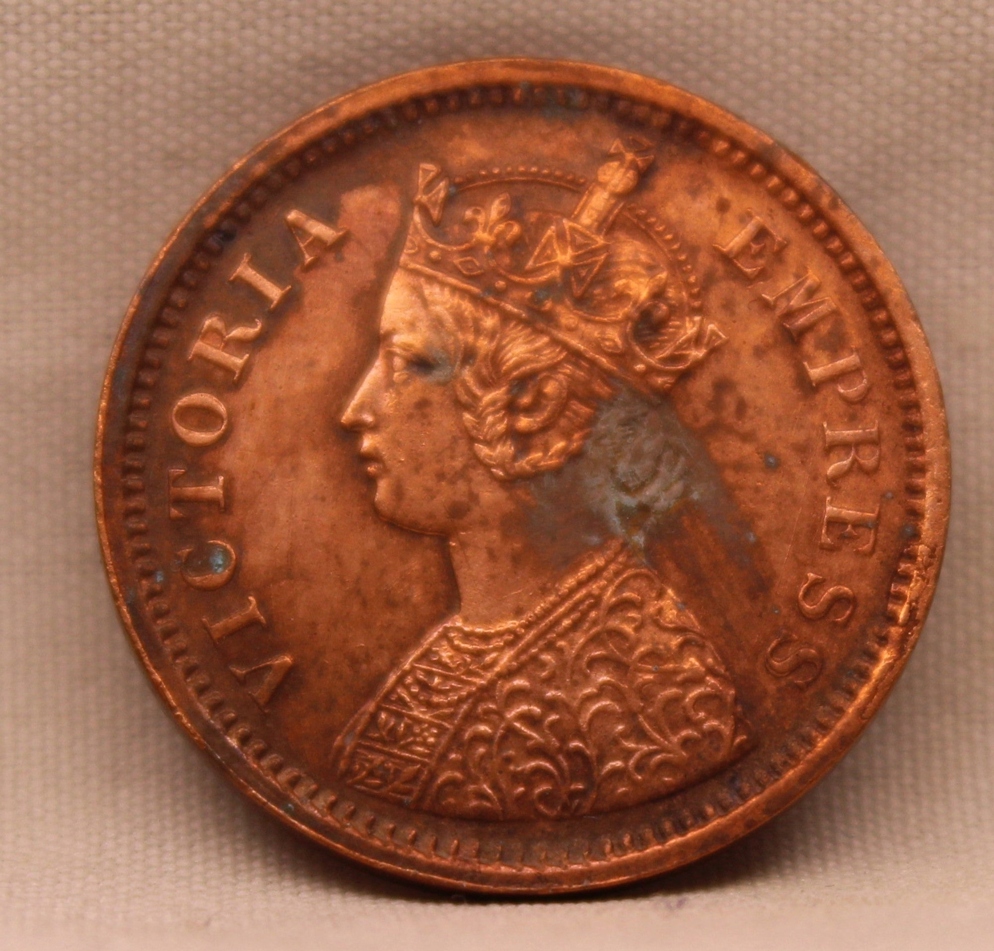 Half Pice Coin 1890 Victoria Empress Copper Coin