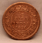 Half Pice Coin 1894 Victoria Empress Copper Coin