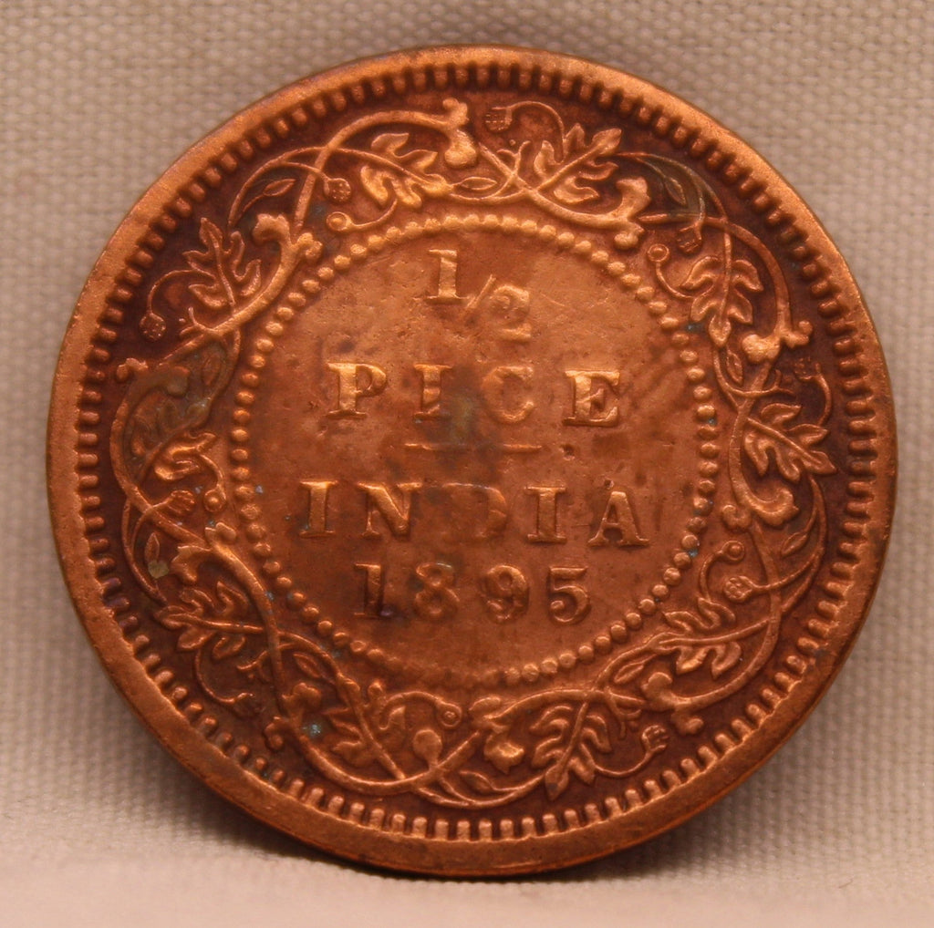 Half Pice Coin 1895 Victoria Empress Copper Coin