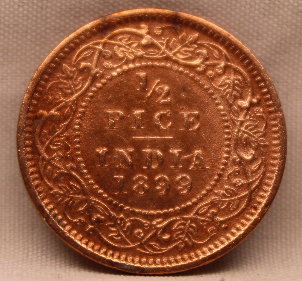 Half Pice Coin 1899 Victoria Empress Copper Coin