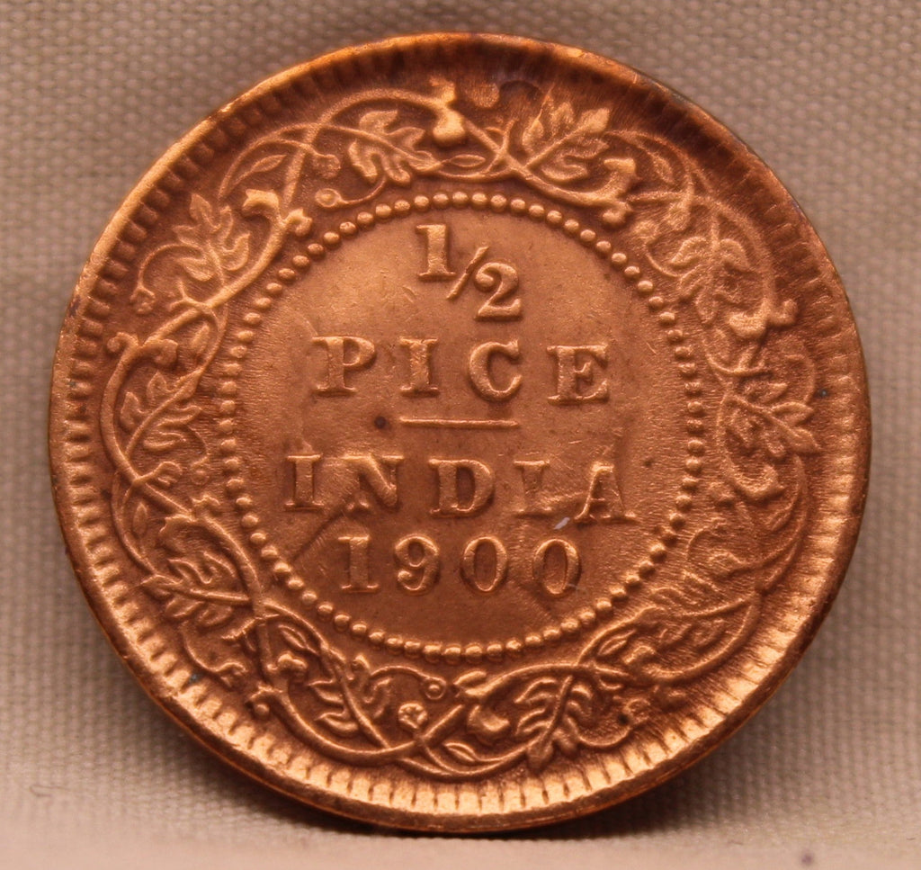 Half Pice Coin 1900 Victoria Empress Copper Coin