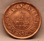 Half Pice Coin 1900 Victoria Empress Copper Coin