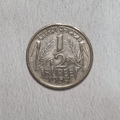 1954 Half Rupees Republic of India Coin Calcutta Mint Condition UNC