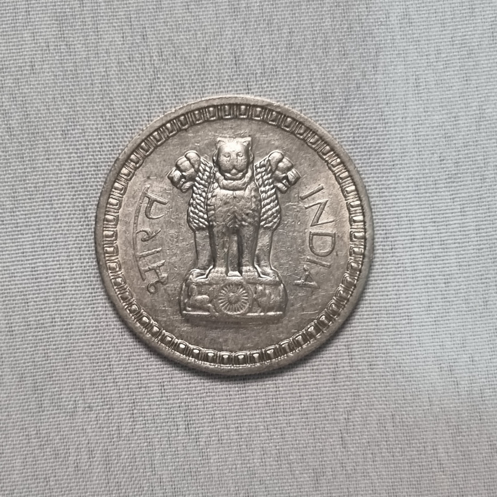 1962 1 Rupees Republic of India Coin Calcutta Mint Condition UNC