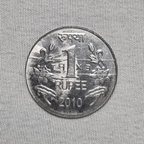 1 Rupee 2010 Republic Indian Steel Coin