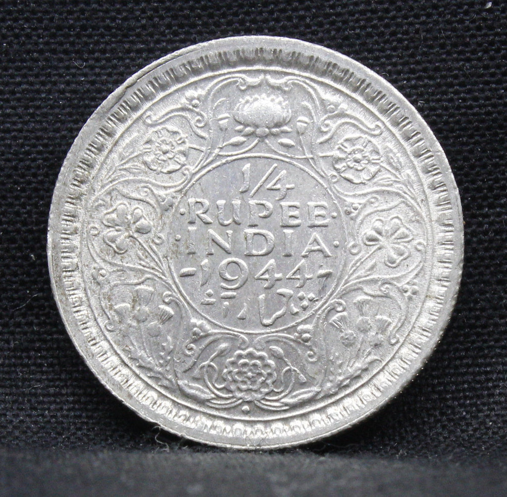Quarter Rupee 1944 George VI Silver coins