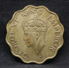 1 Anna 1944 George VI Copper-Nickel coins