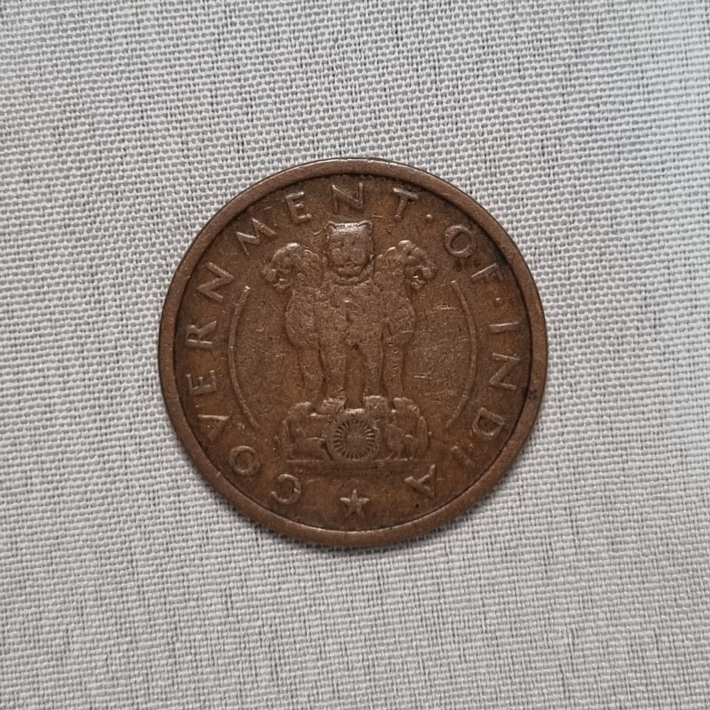 1950 1 One Pice Horse Coin Calcutta Mint Condition