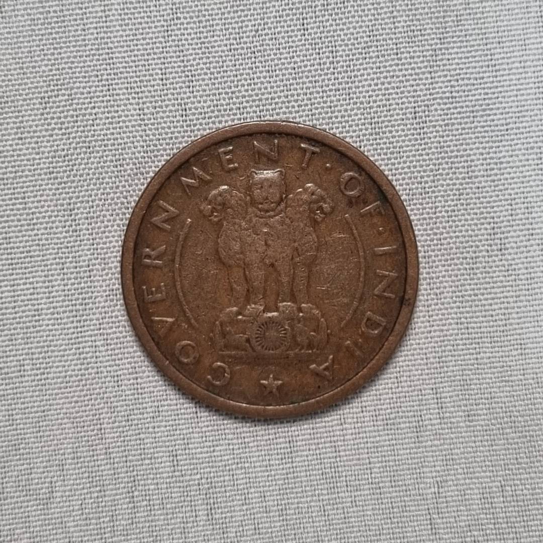 1950 1 One Pice Horse Coin Calcutta Mint Condition