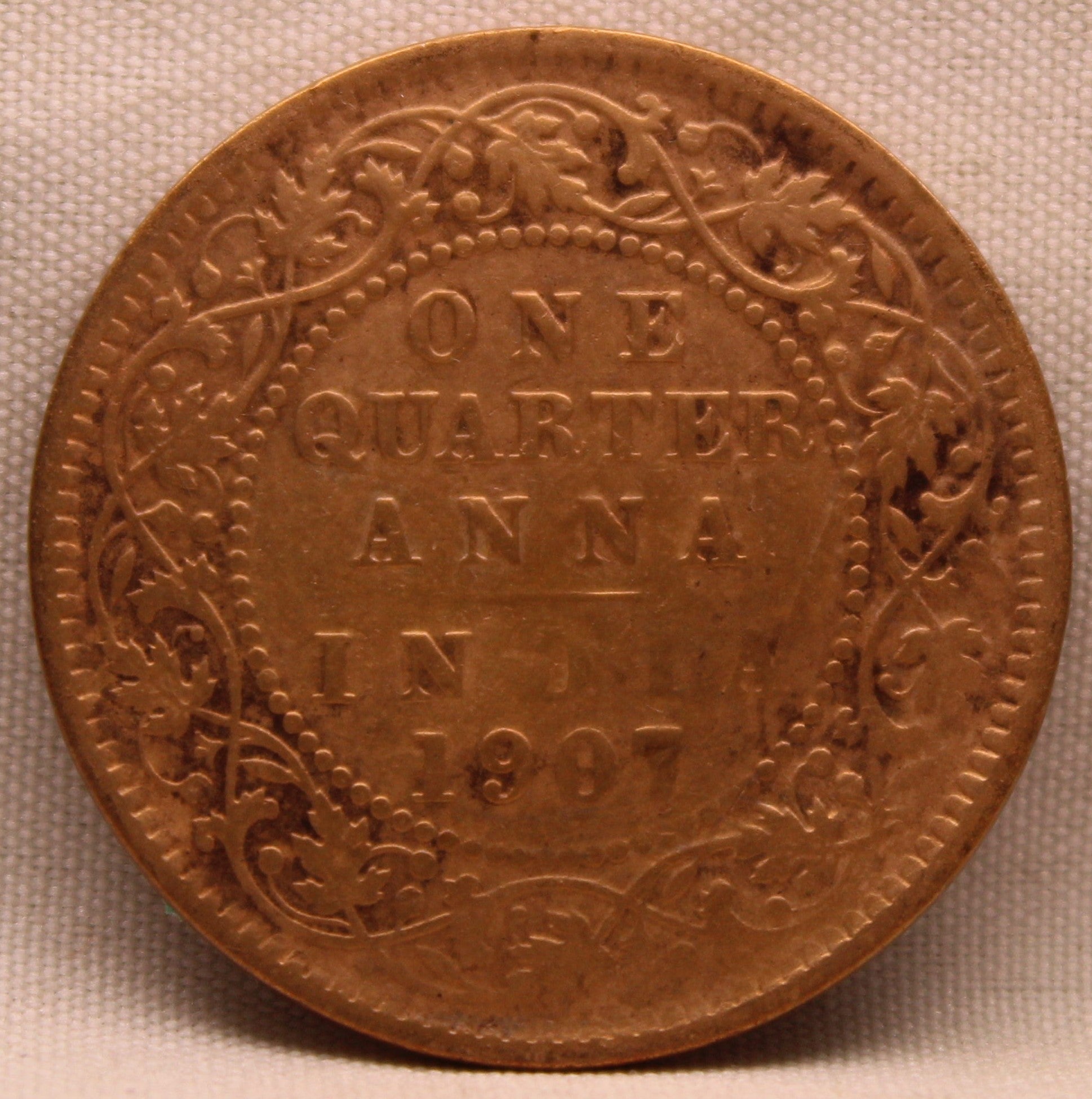 Quarter Anna 1907 Edward VII Bronze Coins