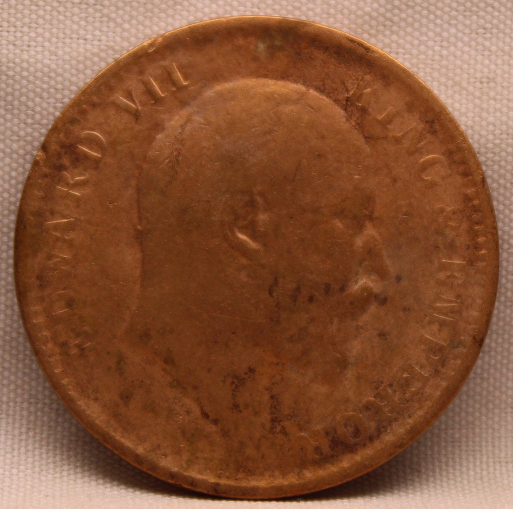 Quarter Anna 1907 Edward VII Bronze Coins