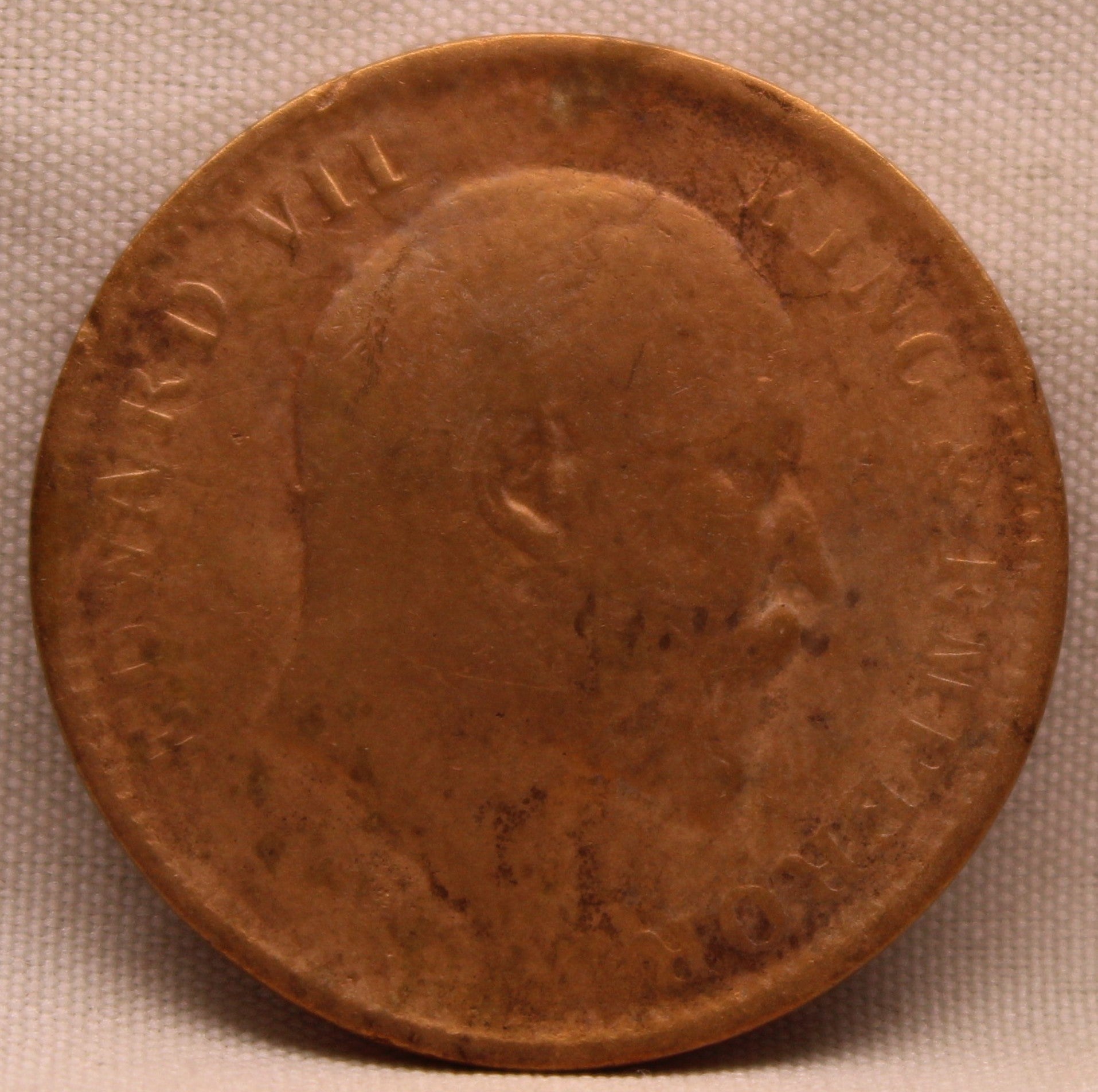 Quarter Anna 1907 Edward VII Bronze Coins
