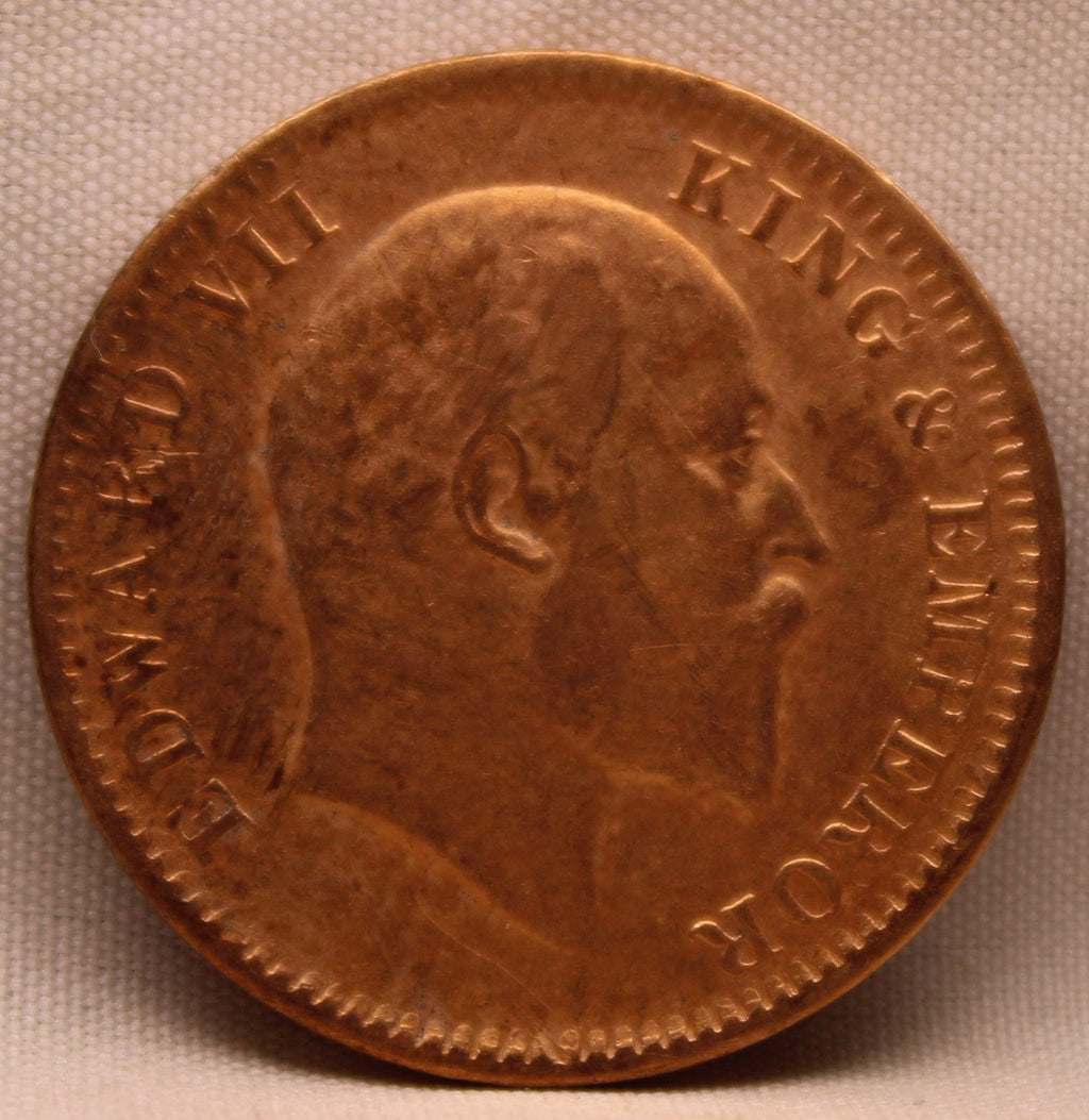 Quarter Anna 1908 Edward VII Bronze Coins