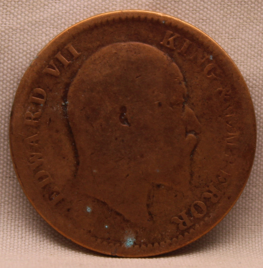Quarter Anna 1910 Edward VII Bronze Coins
