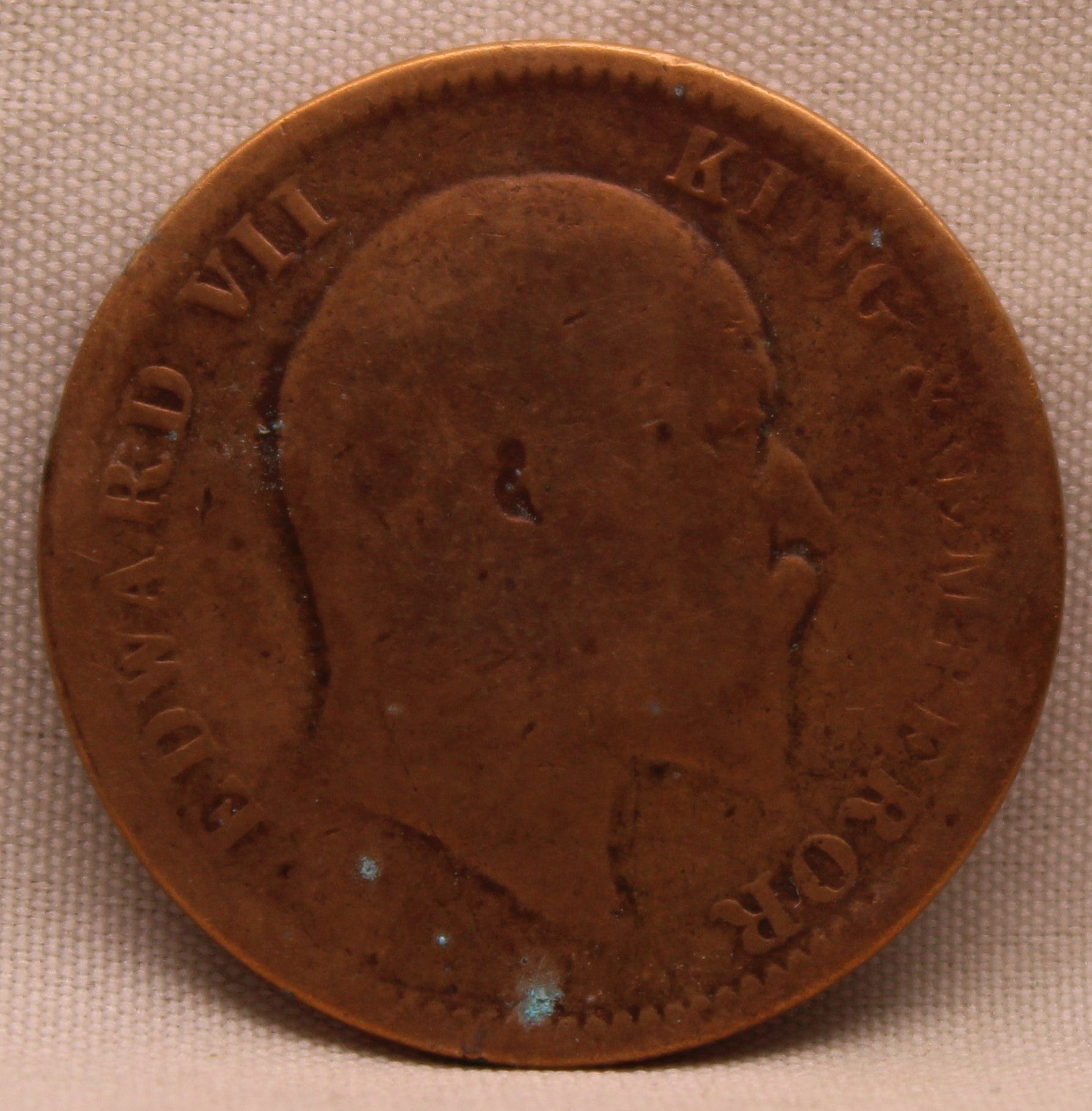 Quarter Anna 1910 Edward VII Bronze Coins
