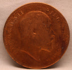 Quarter Anna 1905 Edward VII Copper Coins