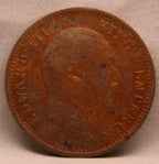 Quarter Anna 1906 Edward VII Bronze Coins