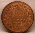 Quarter Anna 1906 Edward VII Bronze Coins