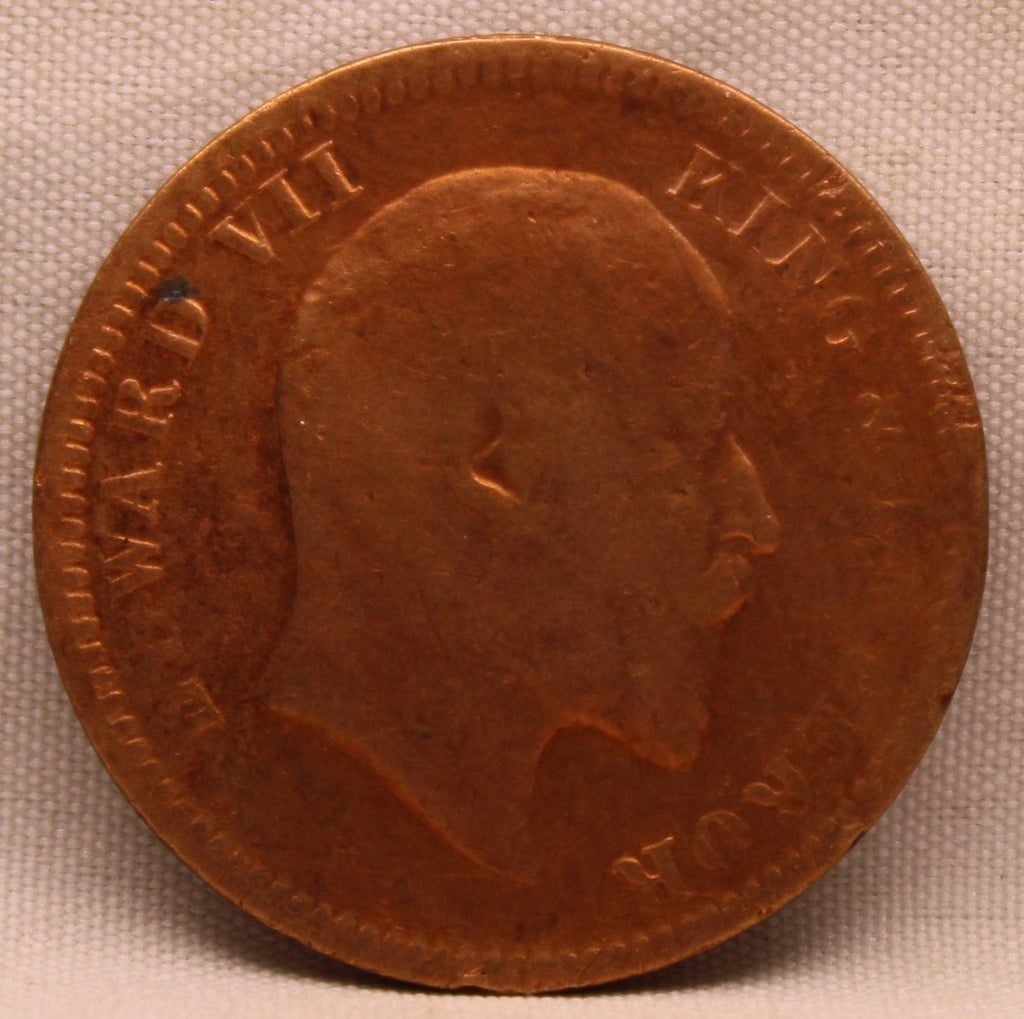 Quarter Anna 1910 Edward VII Bronze Coins