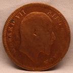 Quarter Anna 1910 Edward VII Bronze Coins