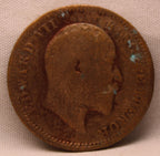 Quarter Anna 1908 Edward VII Bronze Coins