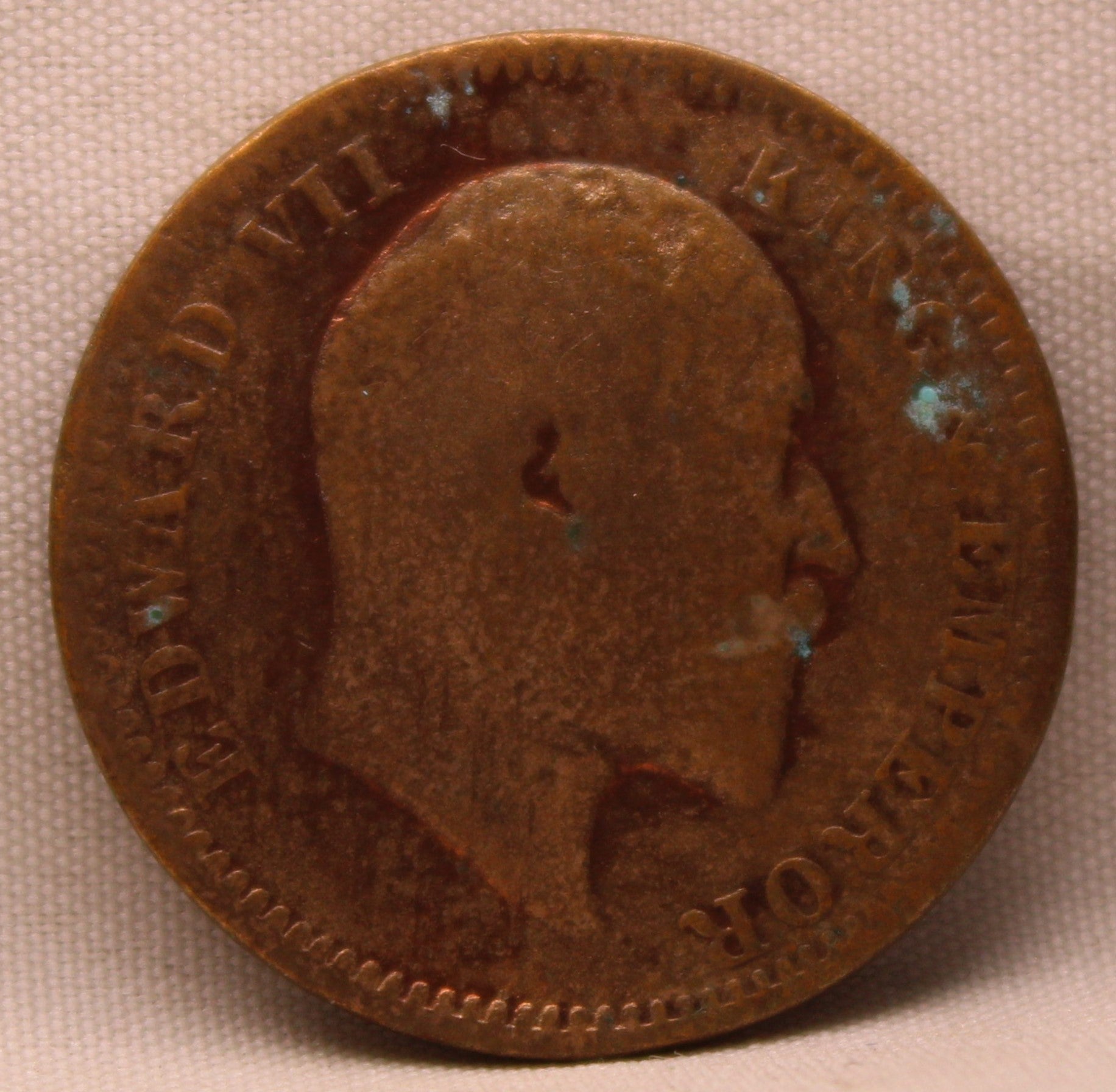 Quarter Anna 1908 Edward VII Bronze Coins