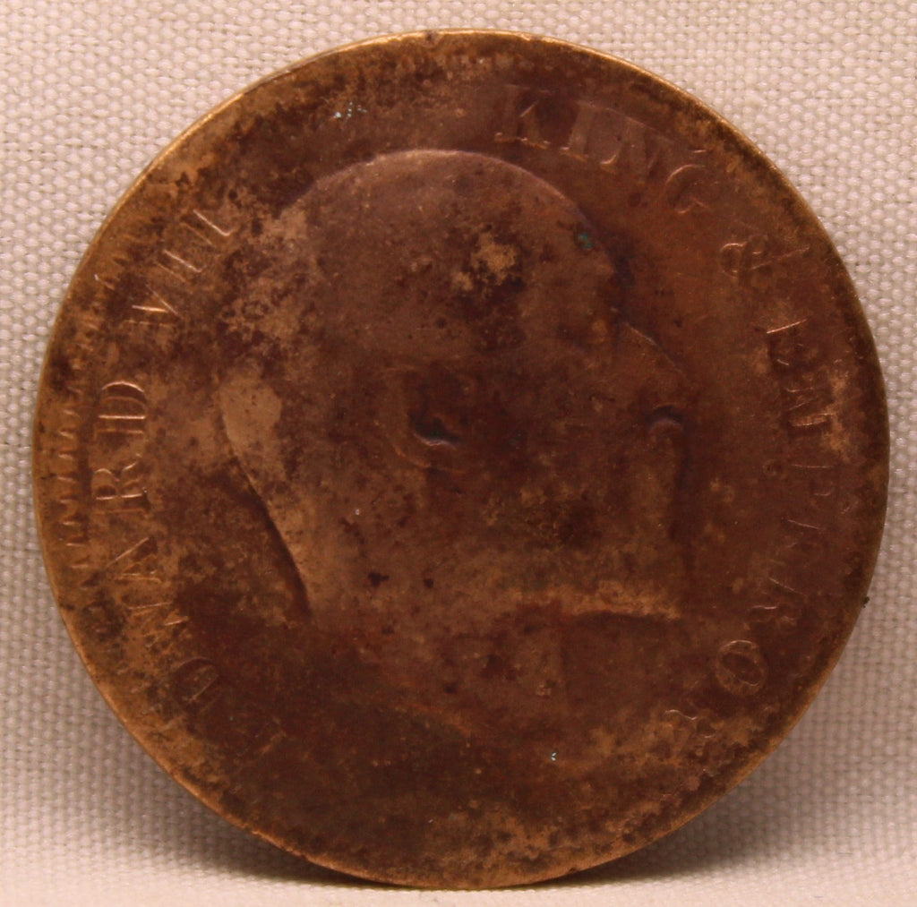 Quarter Anna 1908 Edward VII Bronze Coins