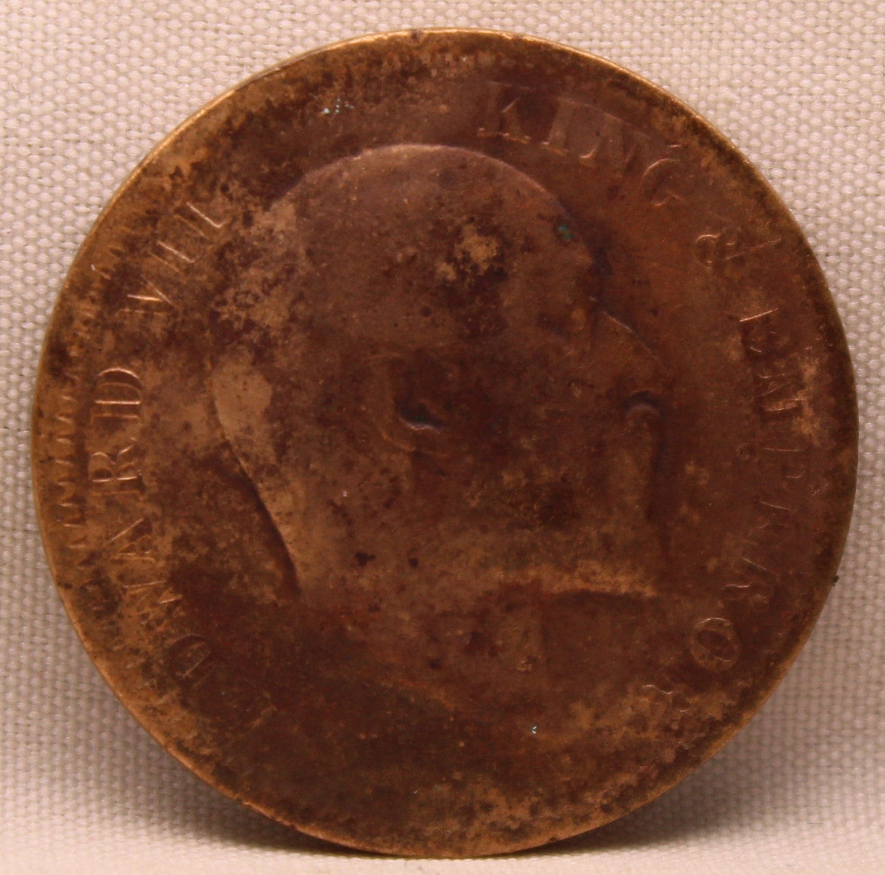 Quarter Anna 1908 Edward VII Bronze Coins