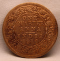 Quarter Anna 1910 Edward VII Bronze Coins