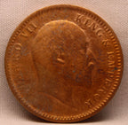 Quarter Anna 1907 Edward VII Bronze Coins