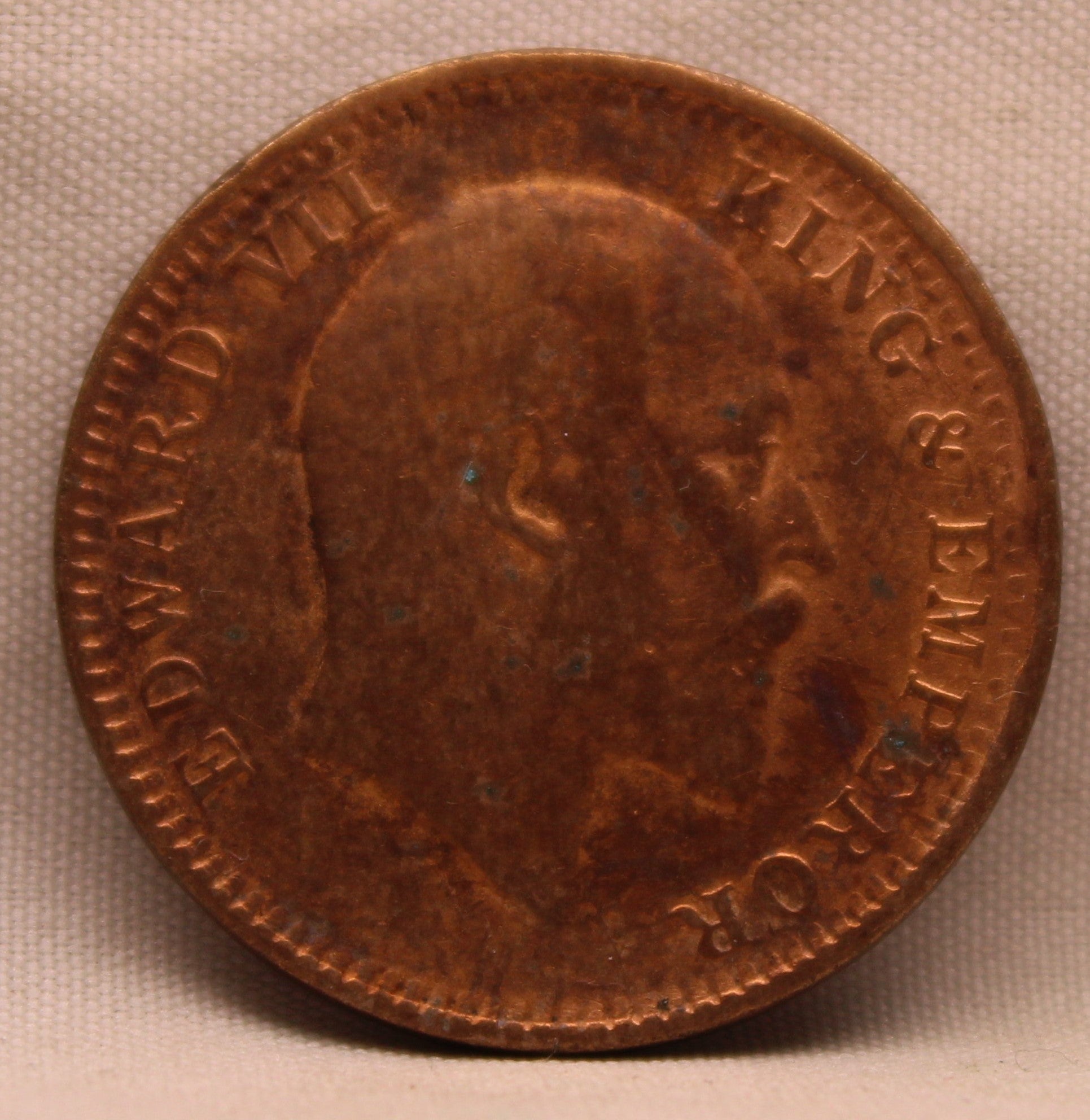 Quarter Anna 1907 Edward VII Bronze Coins