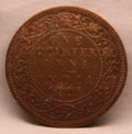 Quarter Anna 1907 Edward VII Bronze Coins