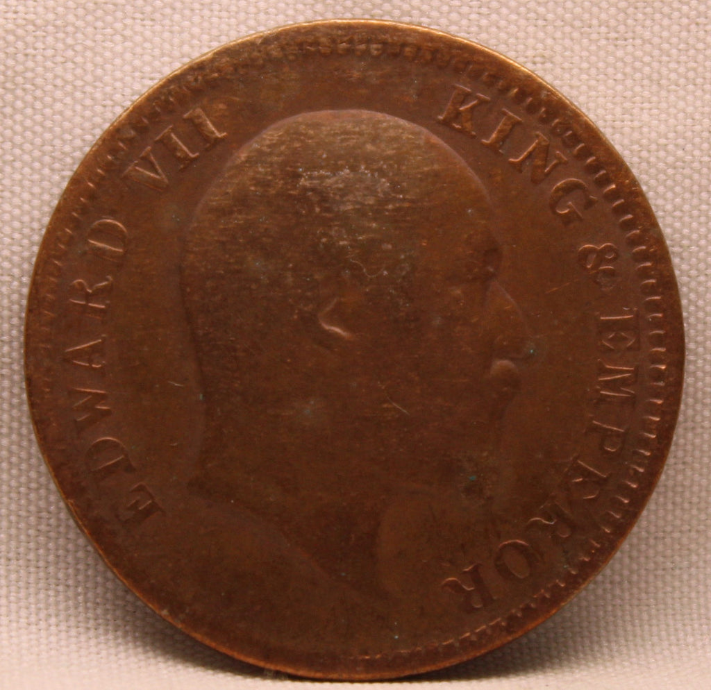 Quarter Anna 1907 Edward VII Bronze Coins