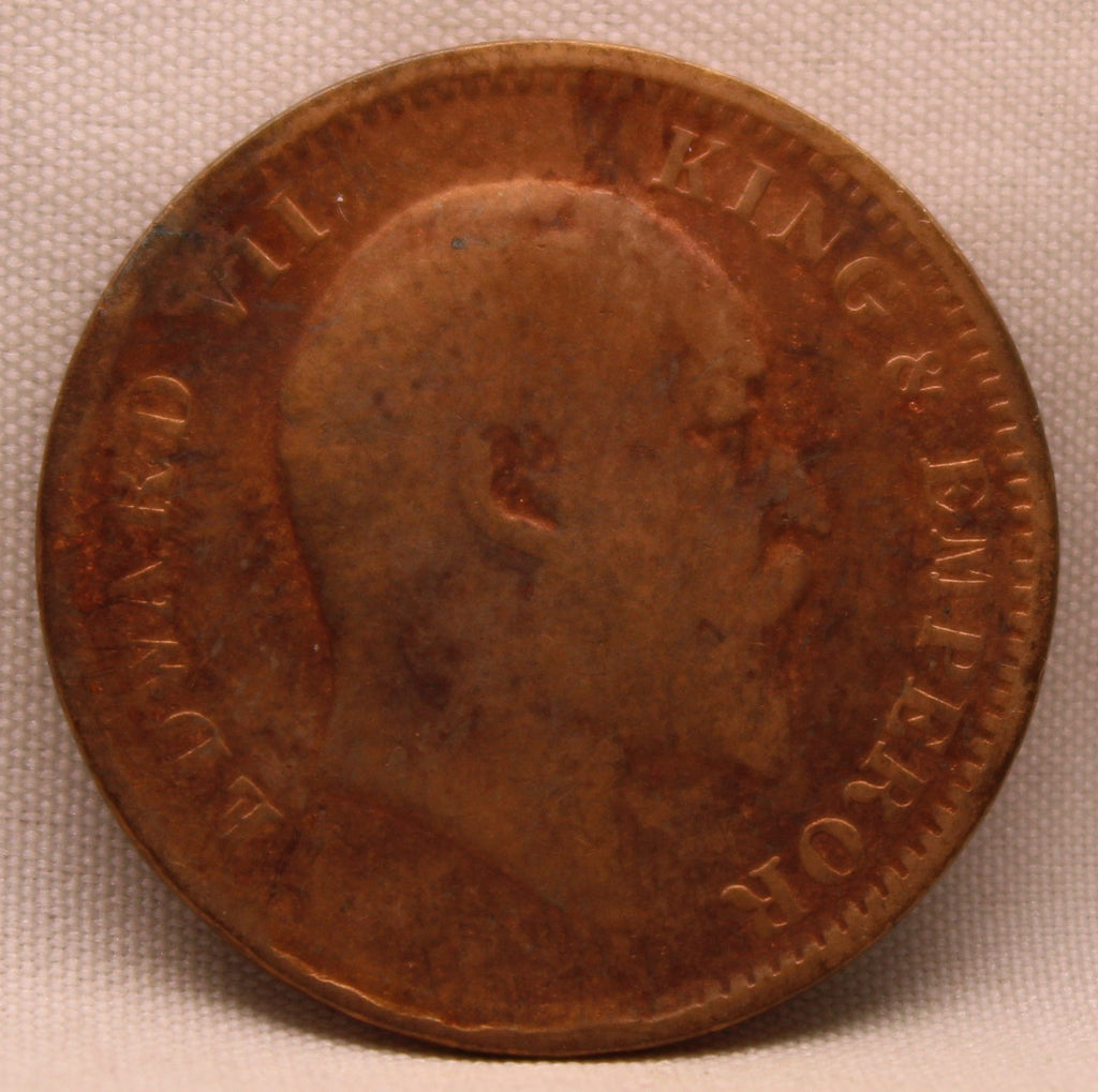 Quarter Anna 1907 Edward VII Bronze Coins