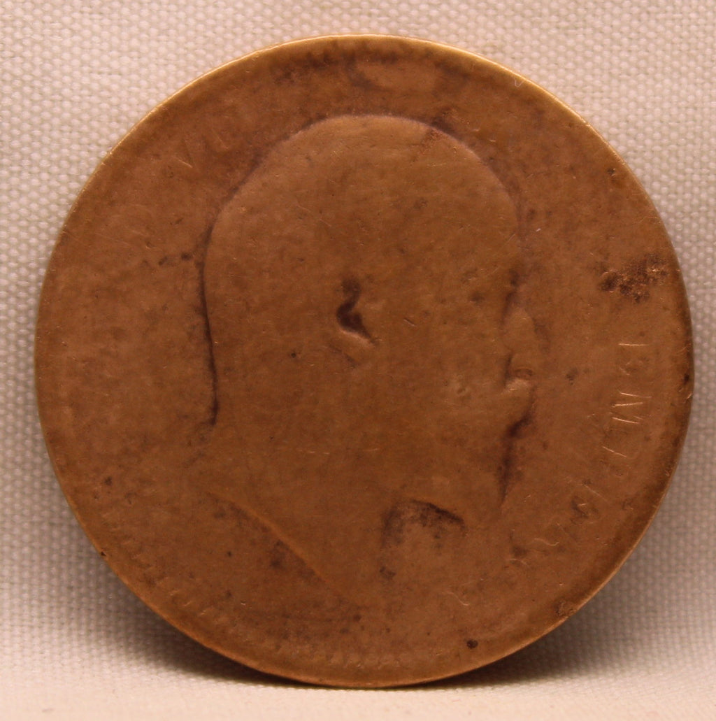 Quarter Anna 1907 Edward VII Bronze Coins