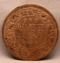 Quarter Anna 1907 Edward VII Bronze Coins