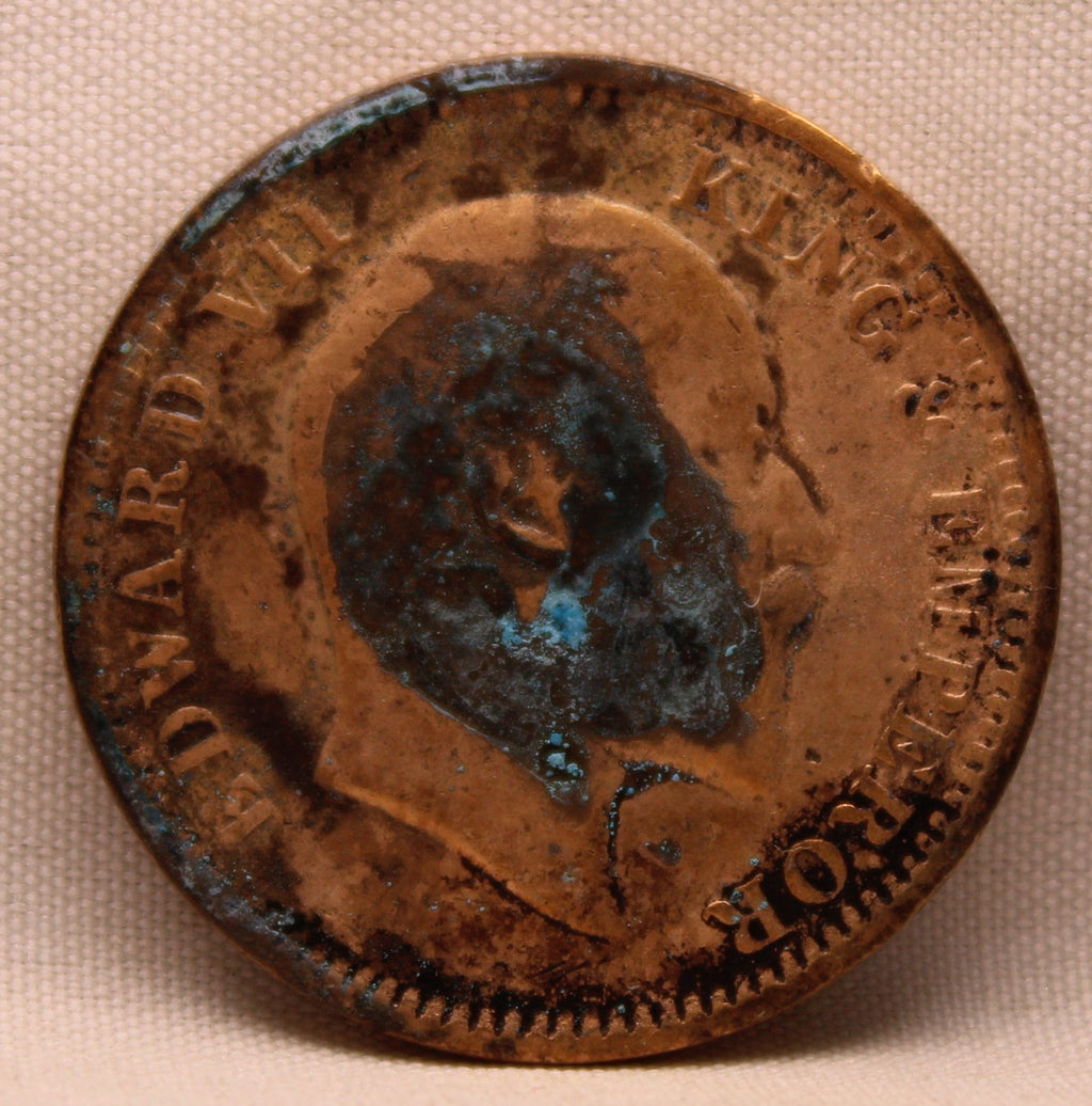 Quarter Anna 1907 Edward VII Bronze Coins