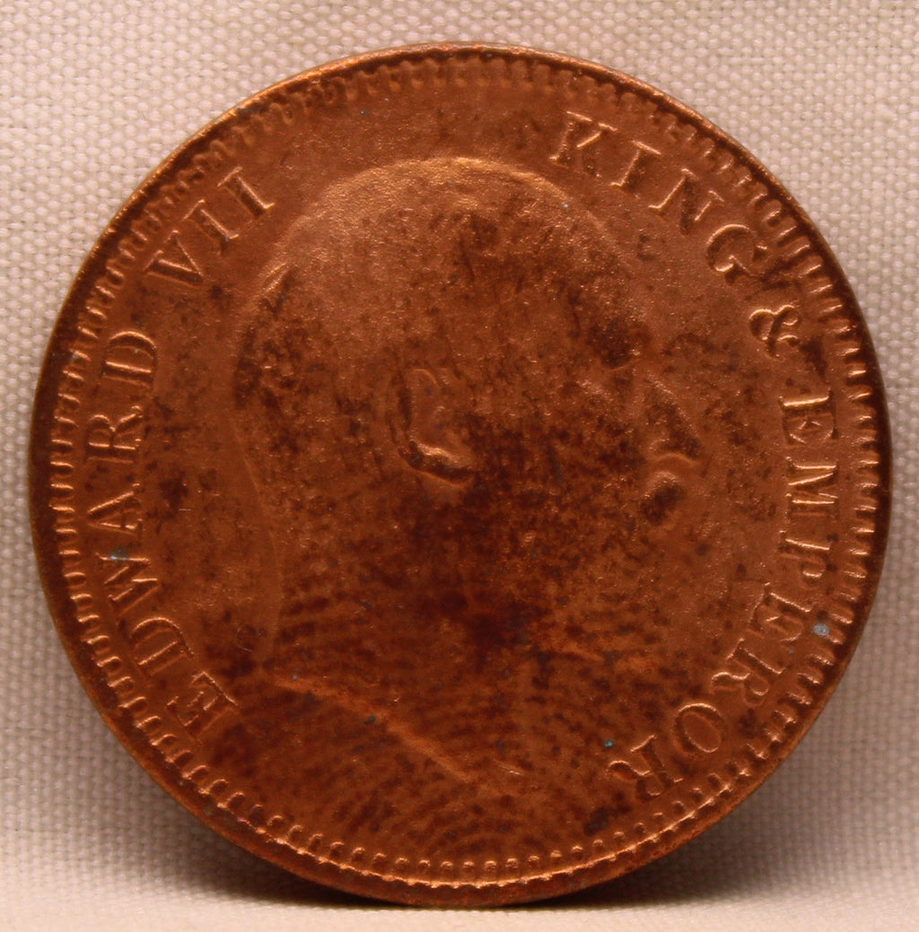 Quarter Anna 1907 Edward VII Bronze Coins