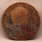 Quarter Anna 1907 Edward VII Bronze Coins