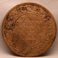 Quarter Anna 1907 Edward VII Bronze Coins