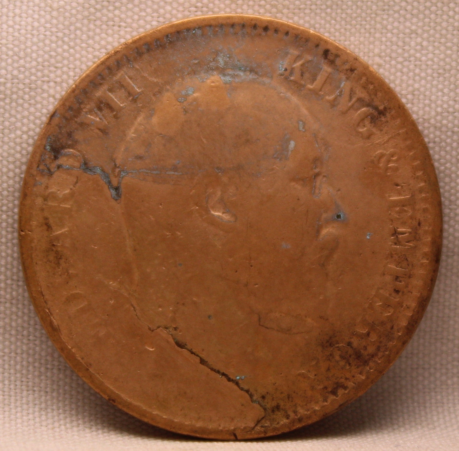 Quarter Anna 1907 Edward VII Bronze Coins