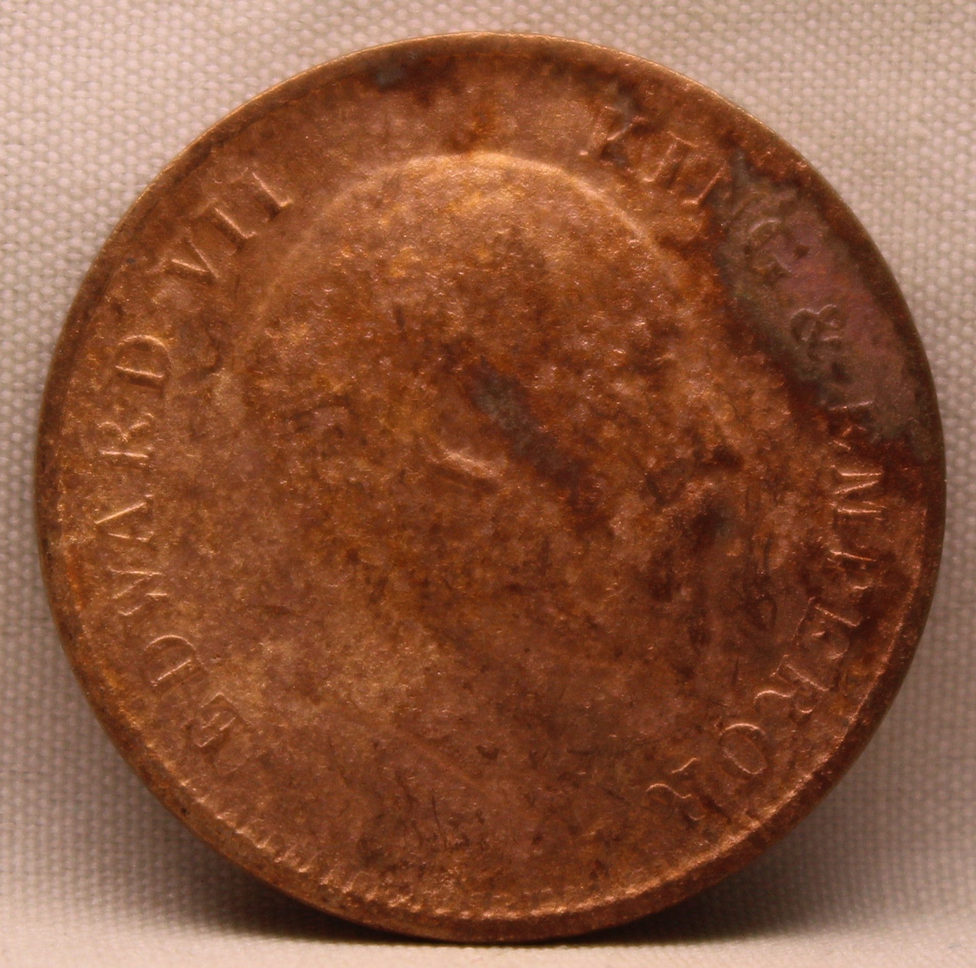 Quarter Anna 1907 Edward VII Bronze Coins