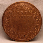 Quarter Anna 1907 Edward VII Bronze Coins