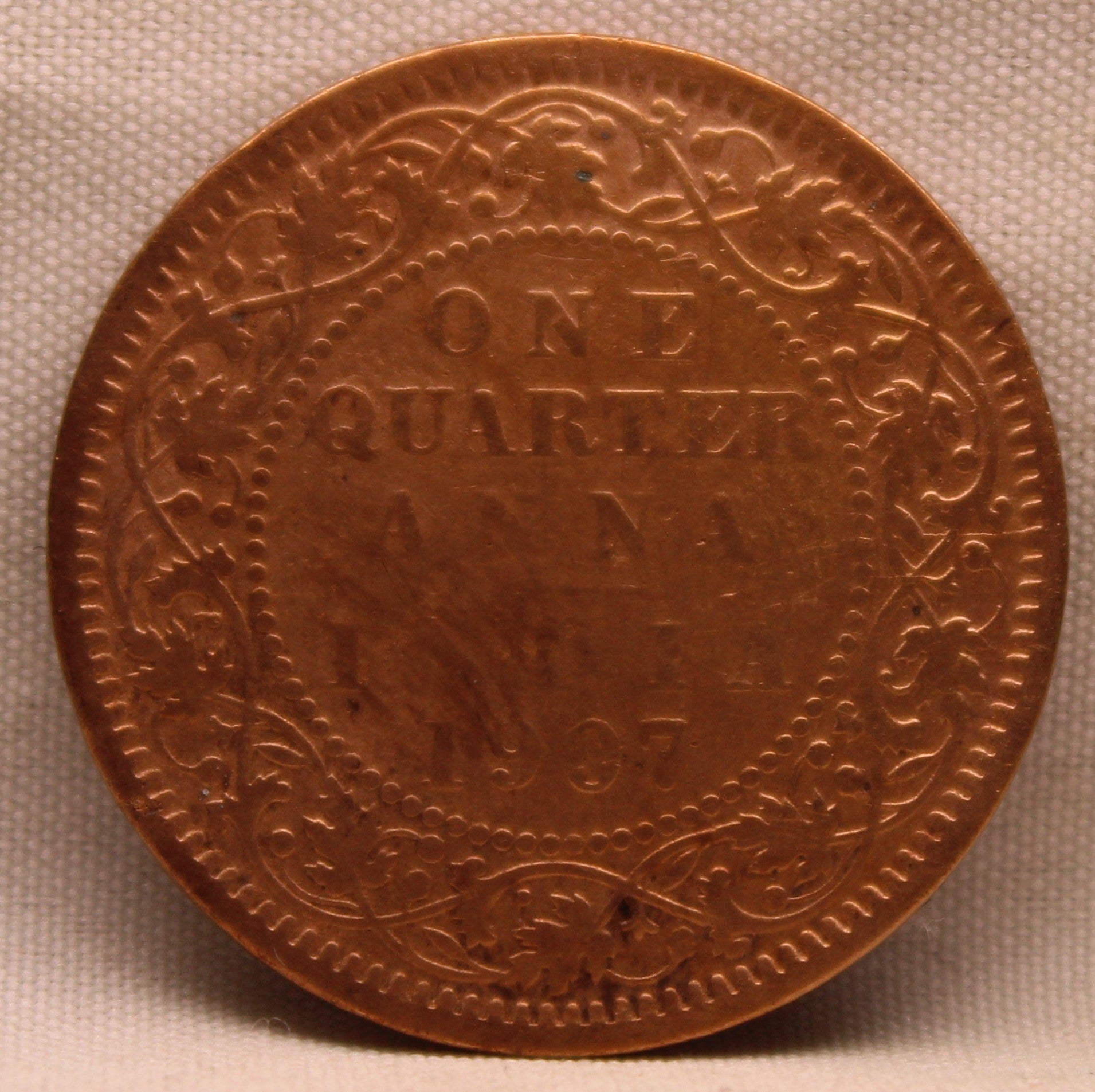 Quarter Anna 1907 Edward VII Bronze Coins