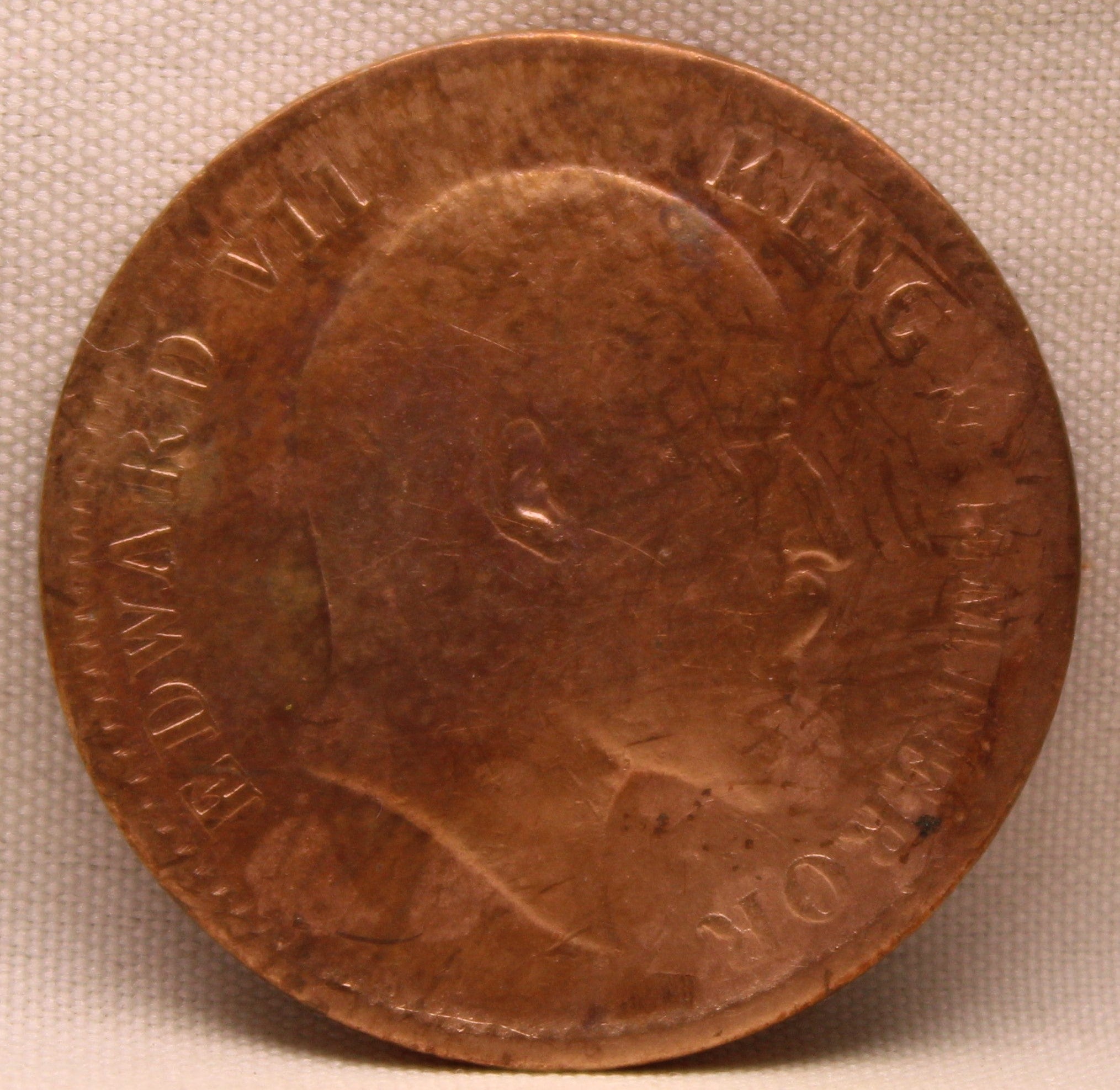 Quarter Anna 1908 Edward VII Bronze Coins