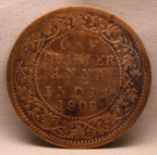 Quarter Anna 1908 Edward VII Bronze Coins