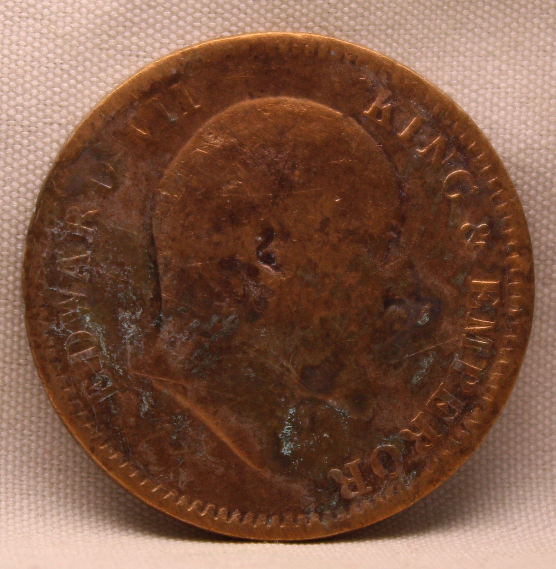 Quarter Anna 1908 Edward VII Bronze Coins
