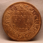 Quarter Anna 1908 Edward VII Bronze Coins