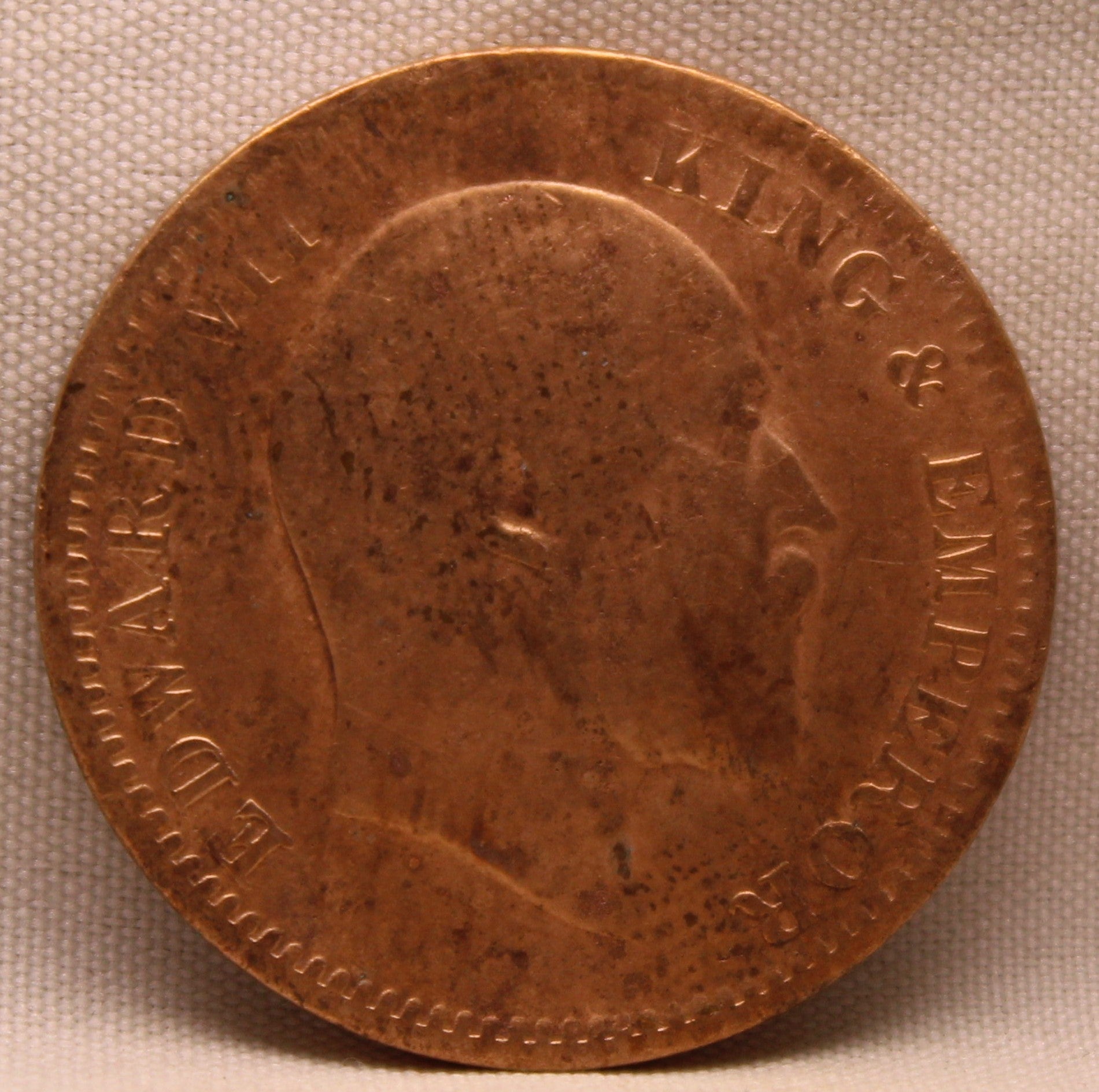 Quarter Anna 1908 Edward VII Bronze Coins
