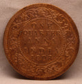Quarter Anna 1908 Edward VII Bronze Coins